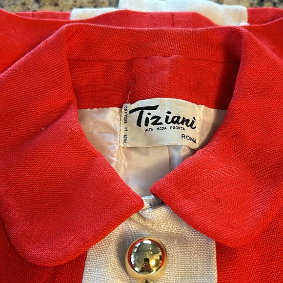 Vintage 60’s Tiziani button down linen jacket - Picture 11 of 12